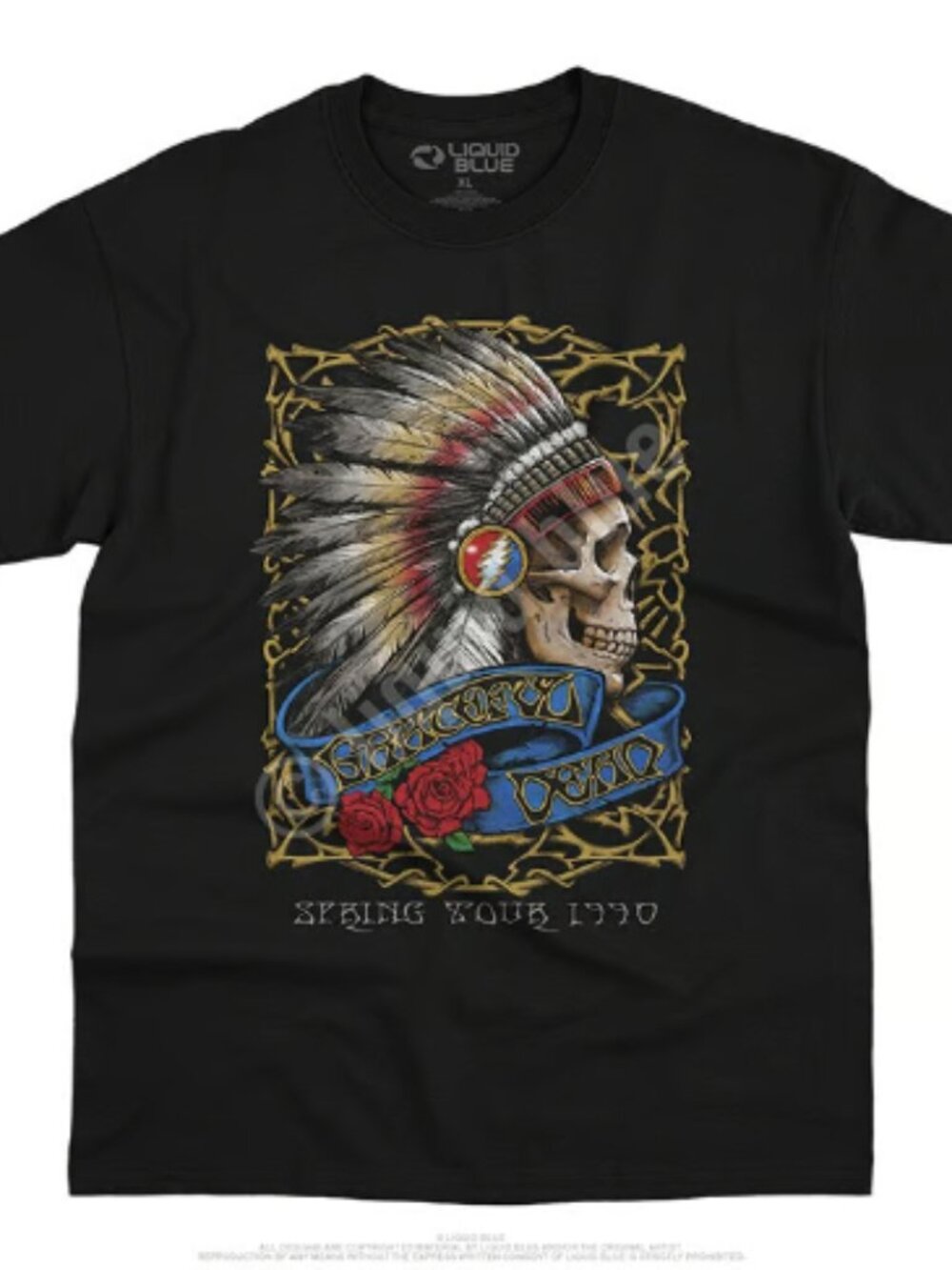 Grateful Dead Spring '90 T-Shirt ~ Liquid Blue ~ Choose Your Size ~ Brand New!